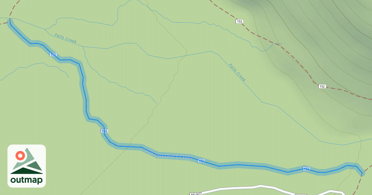Map of Falls Creek Trail #152