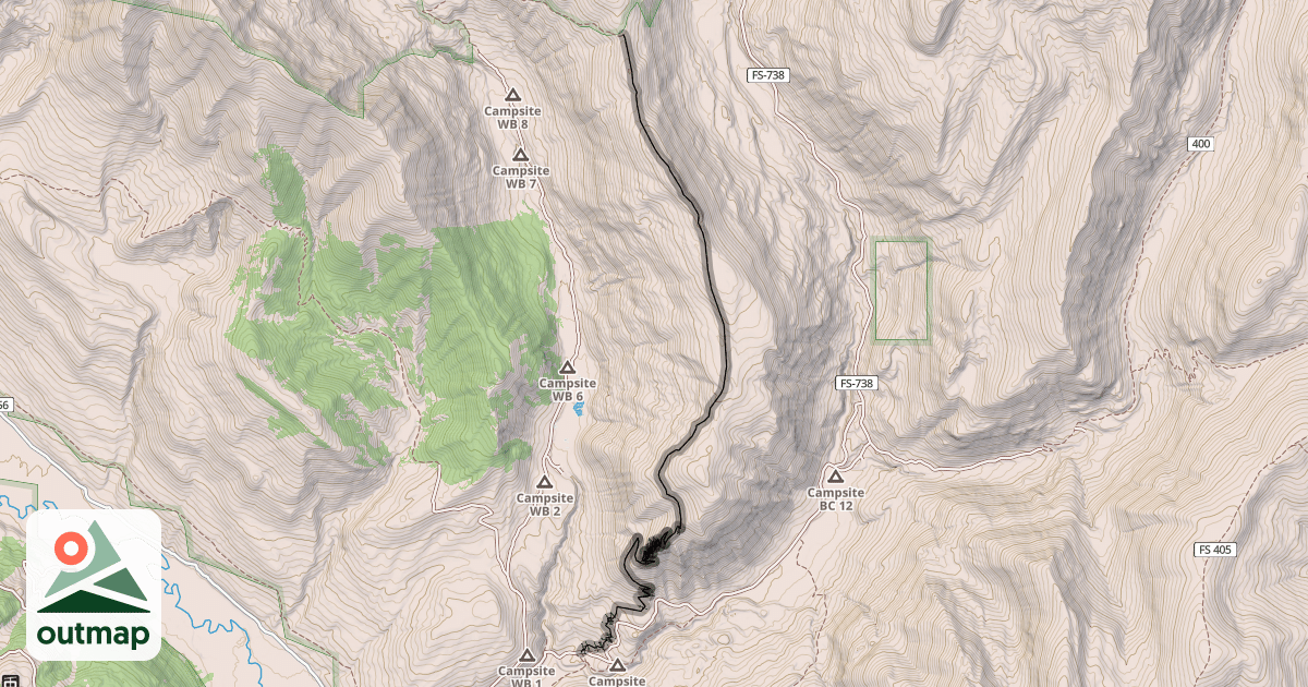Map of Teocalli Ridge Trail 557