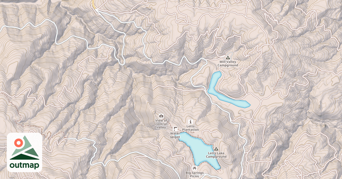 Map of LETTS VALLEY