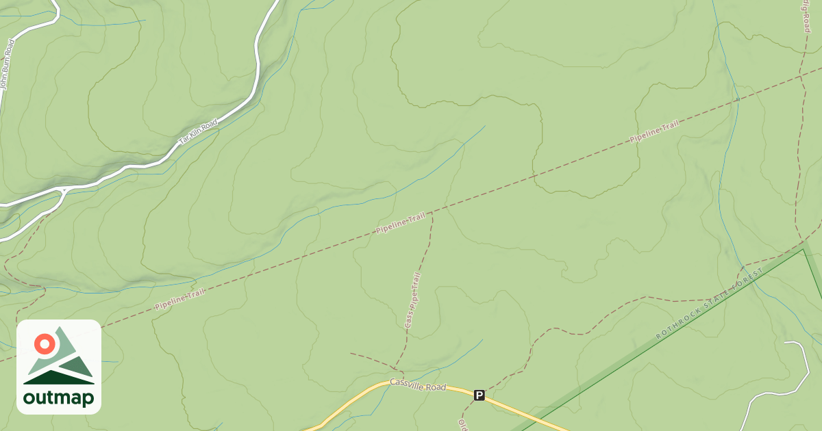 Map of Rothrock State Forest Trough Creek Snowmobile Trails