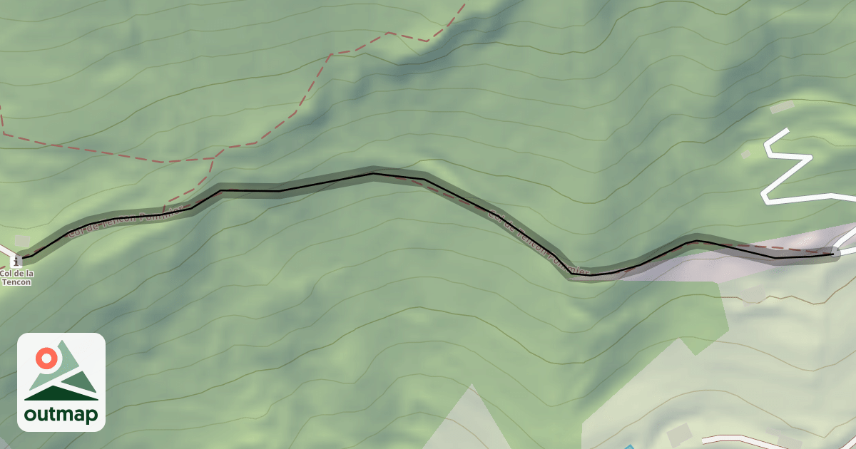 Map of Col de Tencon Pommier