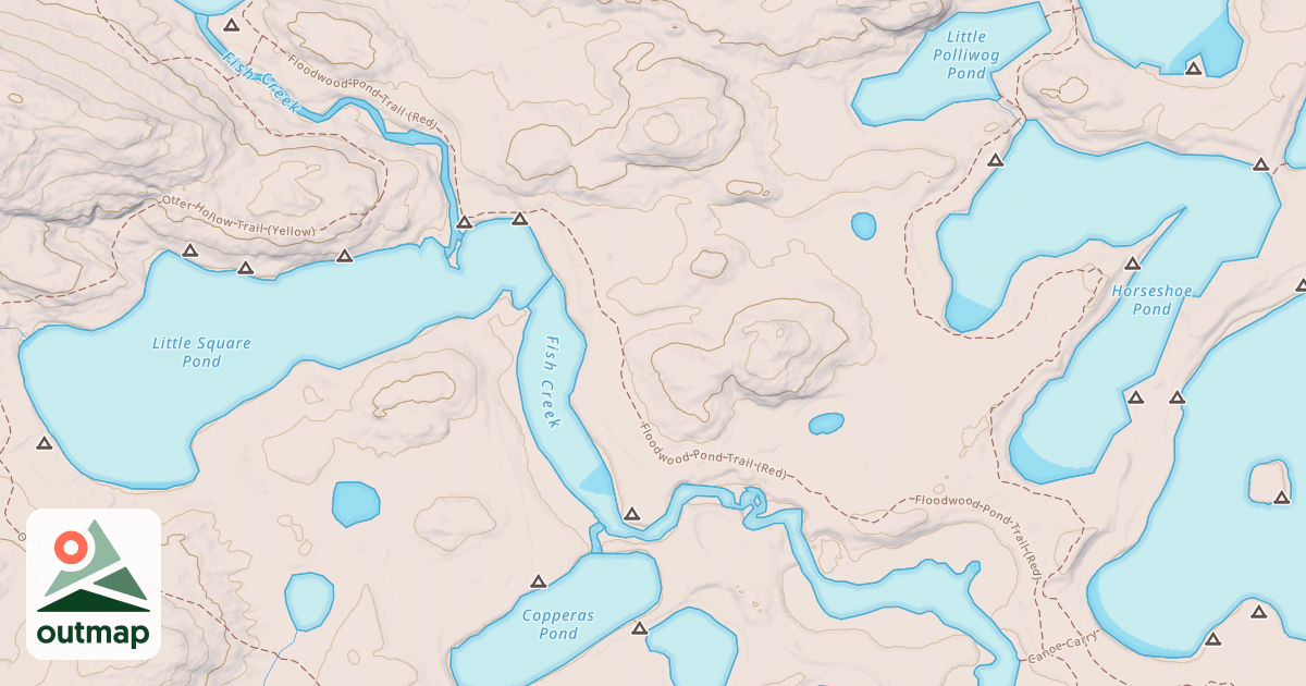 Map of Little Square Pond Trail