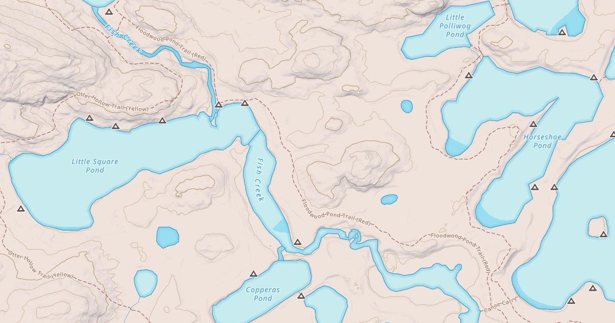 Map preview of Little Square Pond Trail