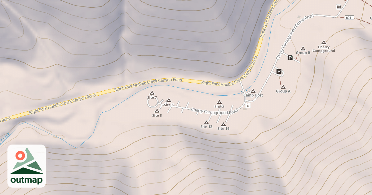 Map of CHERRY CAMPGROUND