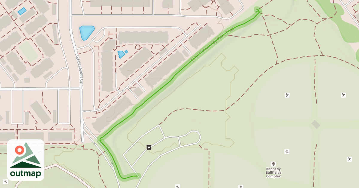 Map of John F Kennedy Park Trail