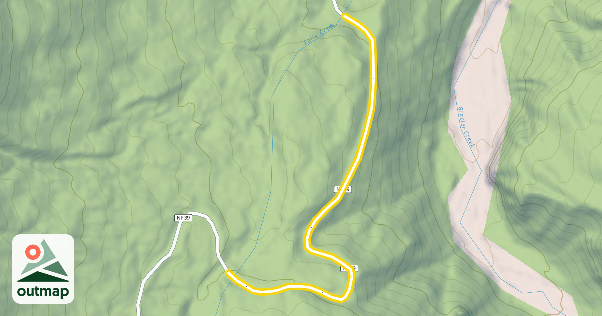 Map of Glacier Creek Road