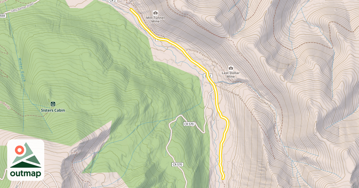 Map of French Gulch Road