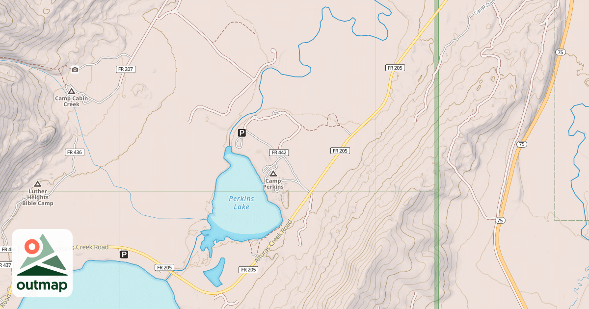 Map of Alturas Lake Cabin Creek Loop
