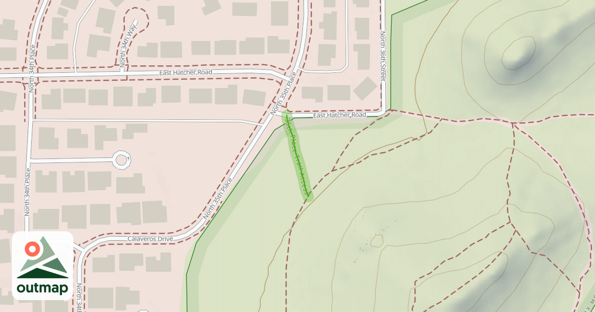 Map of 35th Place Trail Access