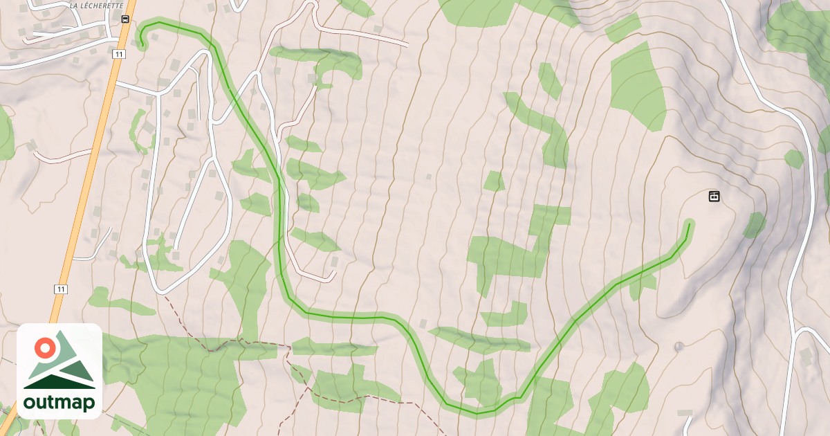 Map of La Lécherette Bleue