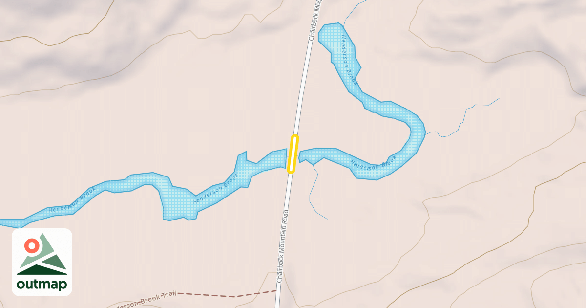 Map of Chairback Mountain Road