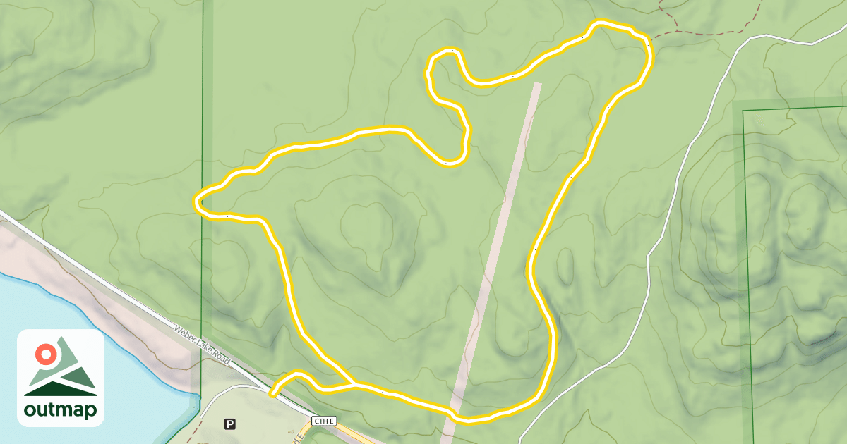 Map of Uller Trail - Blue Loop