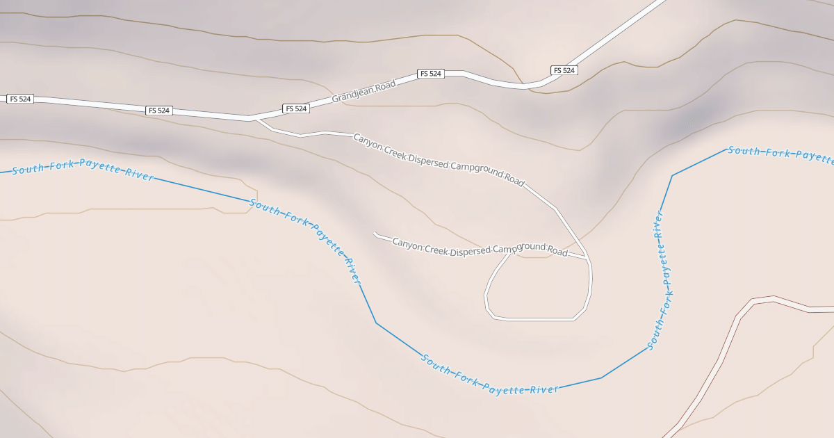 Map preview of CANYON CREEK DISPERSED
