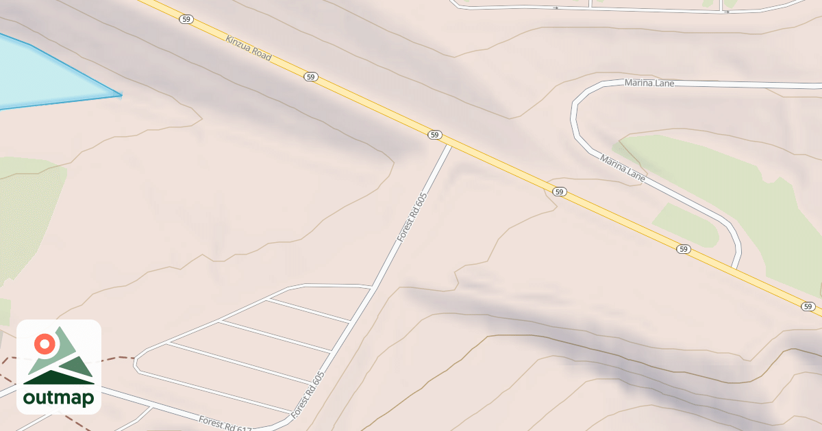 Map of KINZUA BEACH - A