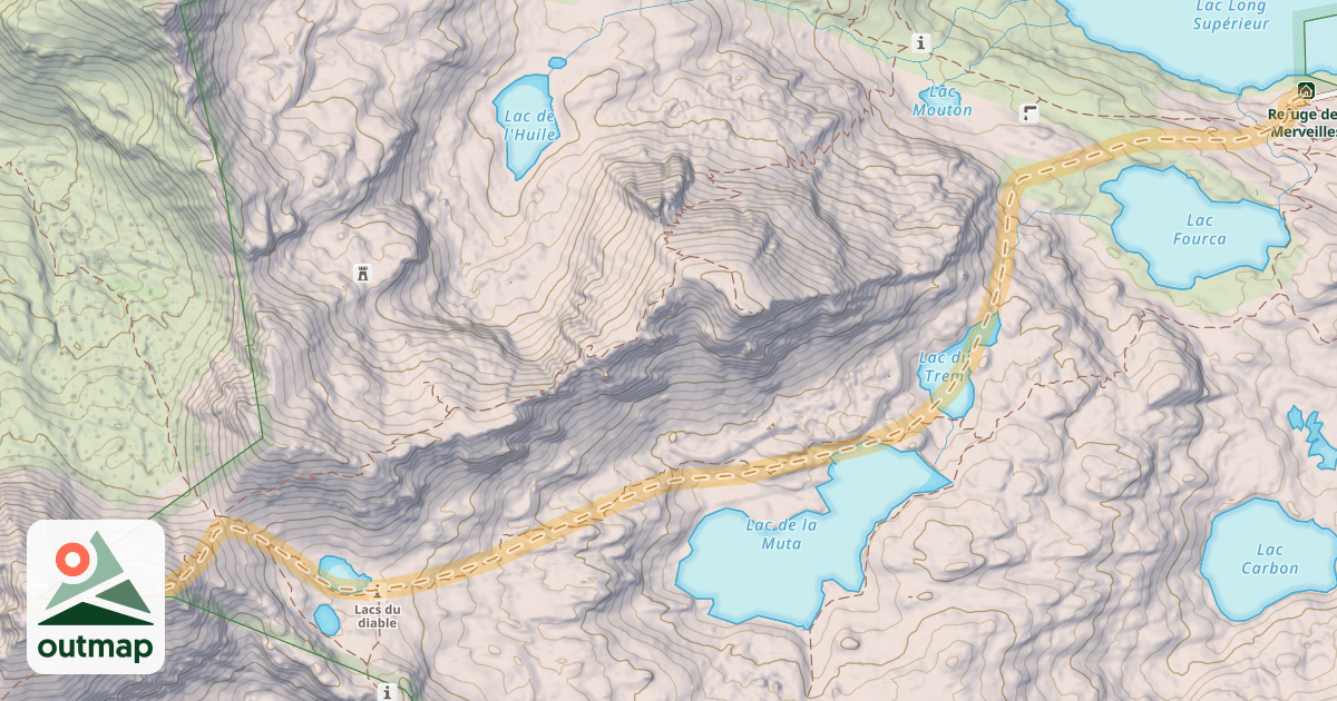 Map of Cime du Diable — Refuge des Merveilles