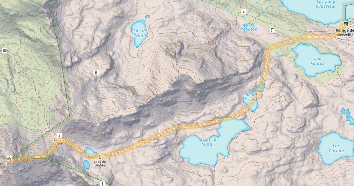 Map preview of Cime du Diable — Refuge des Merveilles