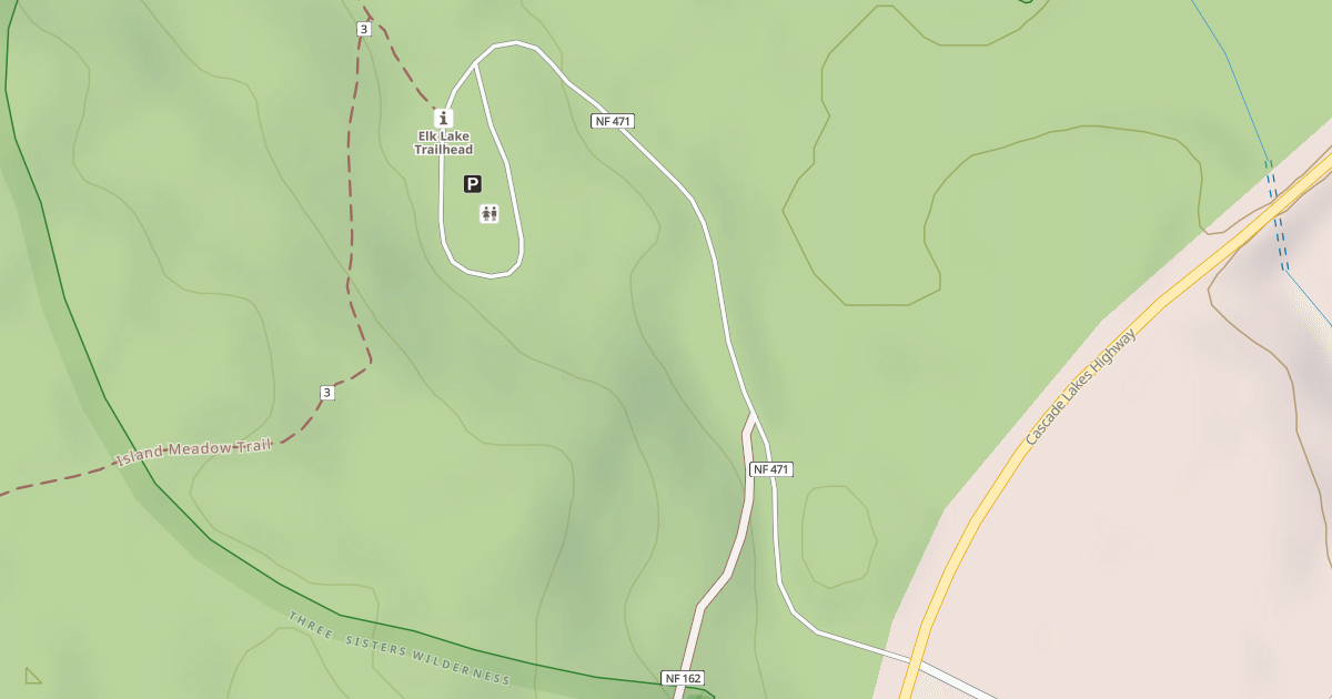 Map preview of ELK LAKE TRAILHEAD