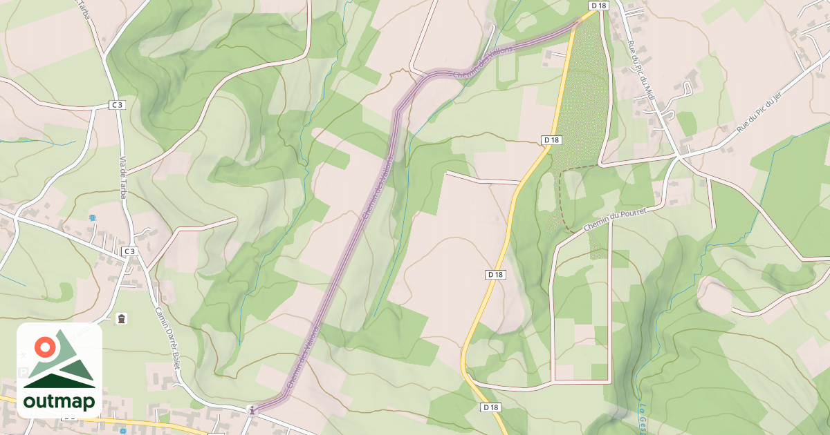 Map of Chemin des Vallons
