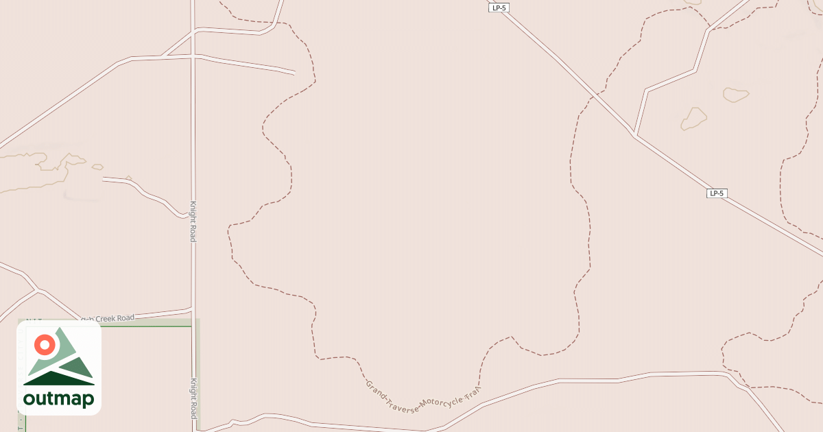 Map of Grand Traverse Motorcycle Trail
