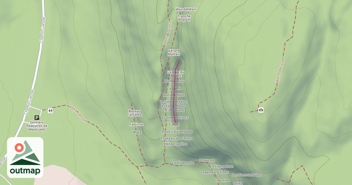 Map of Mur de l'Ouest