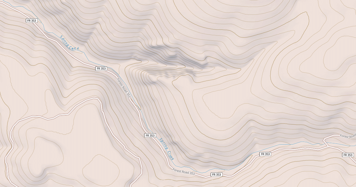 Map preview of USFS National Forest System Roads {73F6FDC1-6664-410A-B650-F5A775BCFCCD}