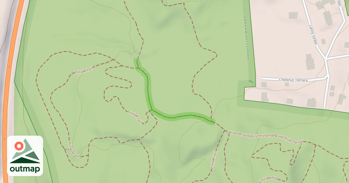 Map of Blue Trail (Lot Spur)