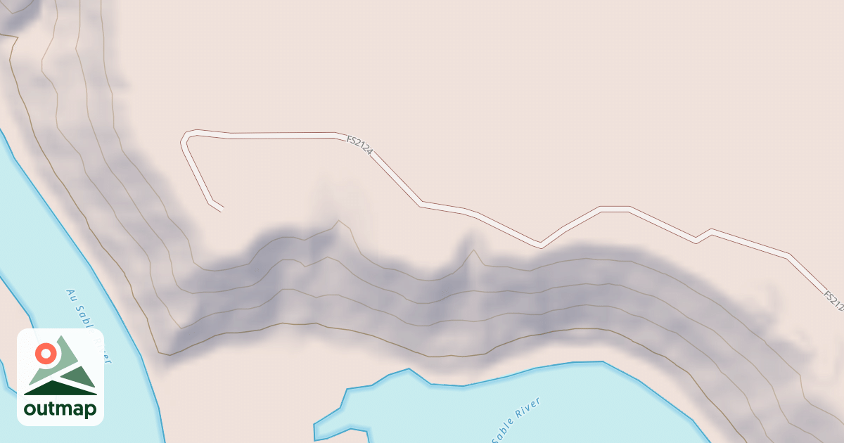 Map of AU SABLE RIVER CAMPSITE 24