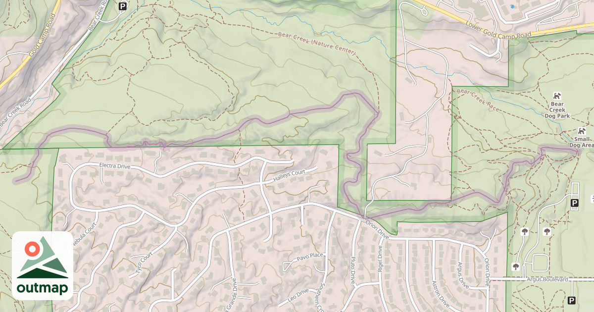 Map of Bear Creek (Gold Camp)