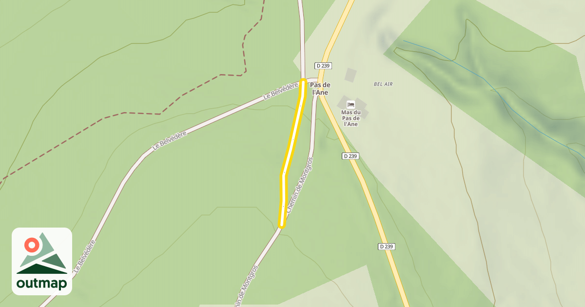 Map of Lo Pas de L'ase