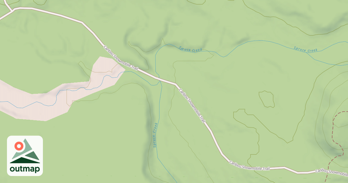 Map of Caribou Snowmobile Trail