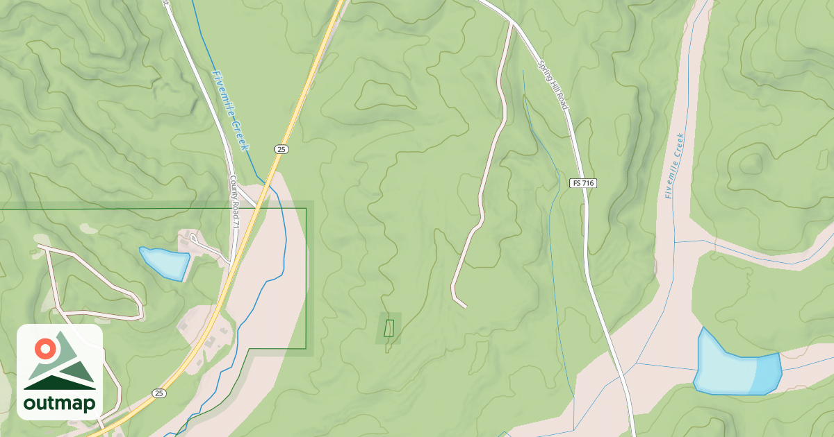 Map of FIVE MILE CREEK