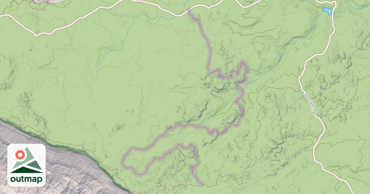 Map of Hidden Canyon Trail