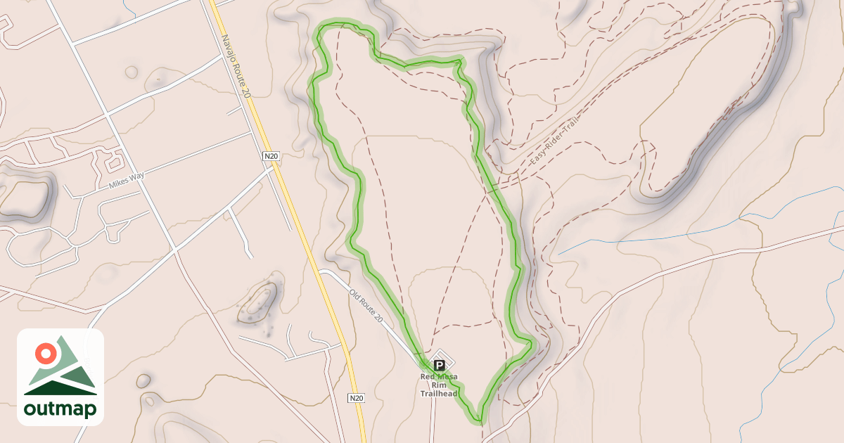 Map of Red Mesa Loop