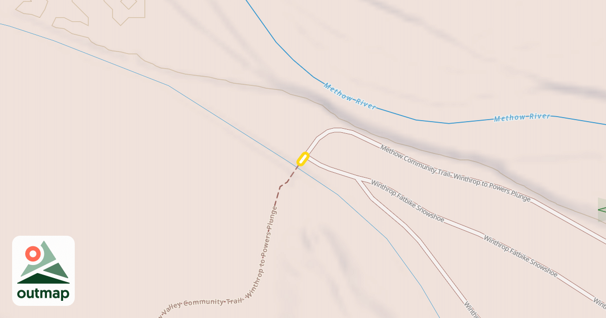 Map of Methow Valley Community Trail- Winthrop to Powers Plunge