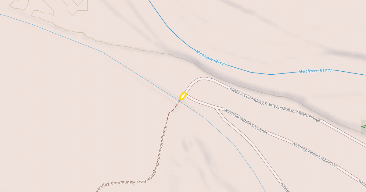 Map preview of Methow Valley Community Trail- Winthrop to Powers Plunge