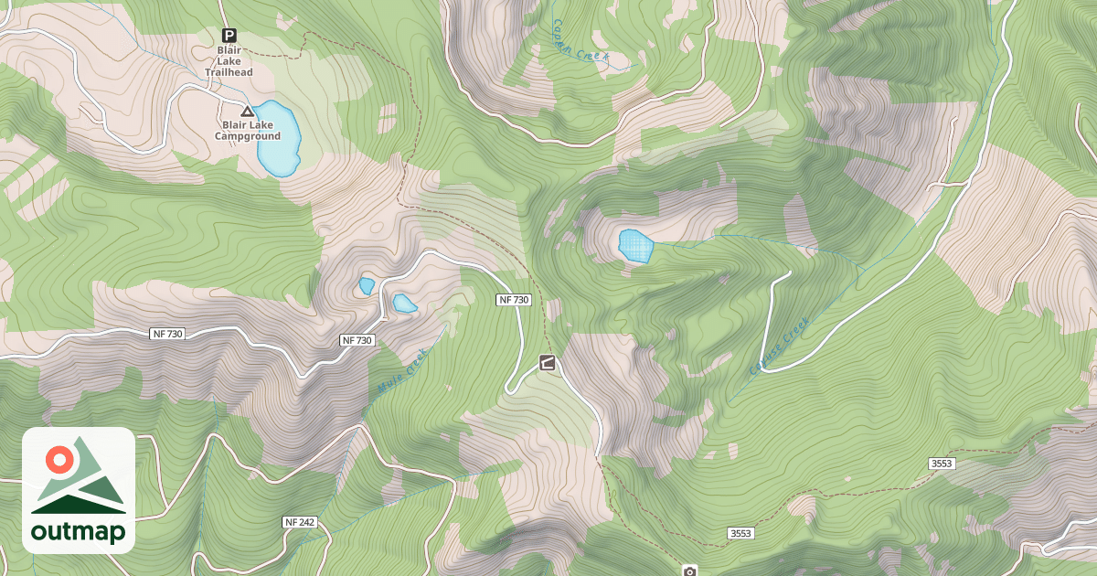 Map of Blair Lake