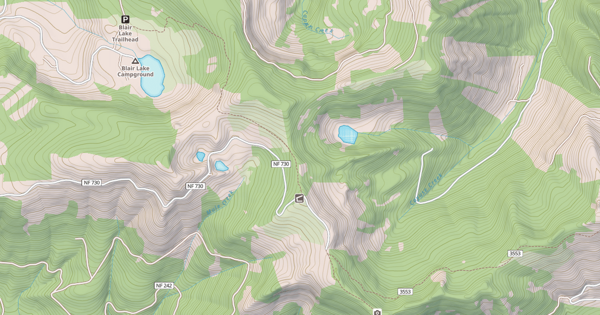 Map preview of Blair Lake