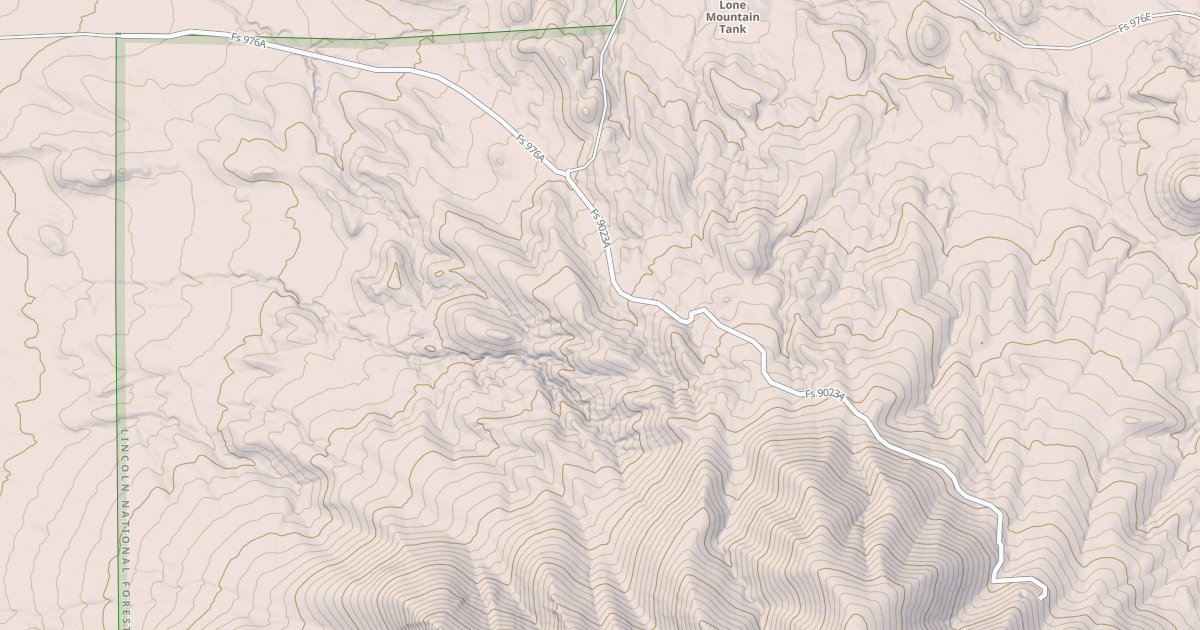 Map preview of USFS National Forest System Roads {1286AACA-AB14-41CD-8BC2-5BC4226BA699}