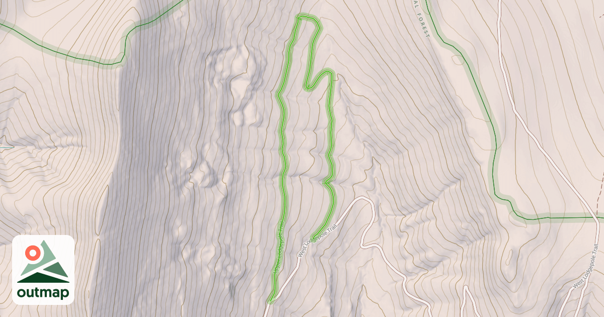 Map of Upper Lodgepole Trail