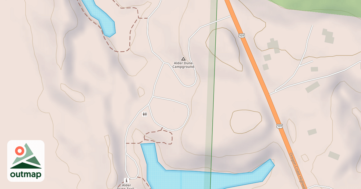Map of ALDER DUNE CAMPGROUND