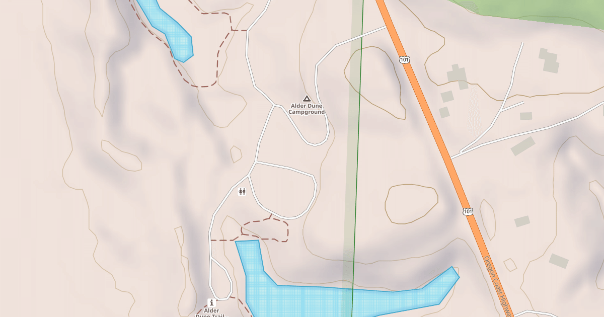 Map preview of ALDER DUNE CAMPGROUND