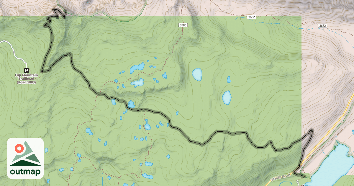 Map of Fuji Mountain Trail #3674