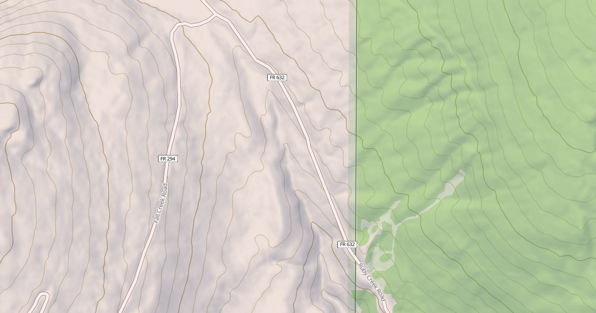 Map preview of RUBY CREEK