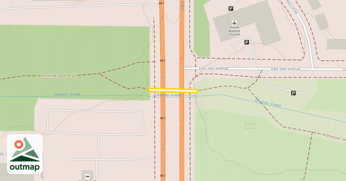 Map of Chester Creek Trail