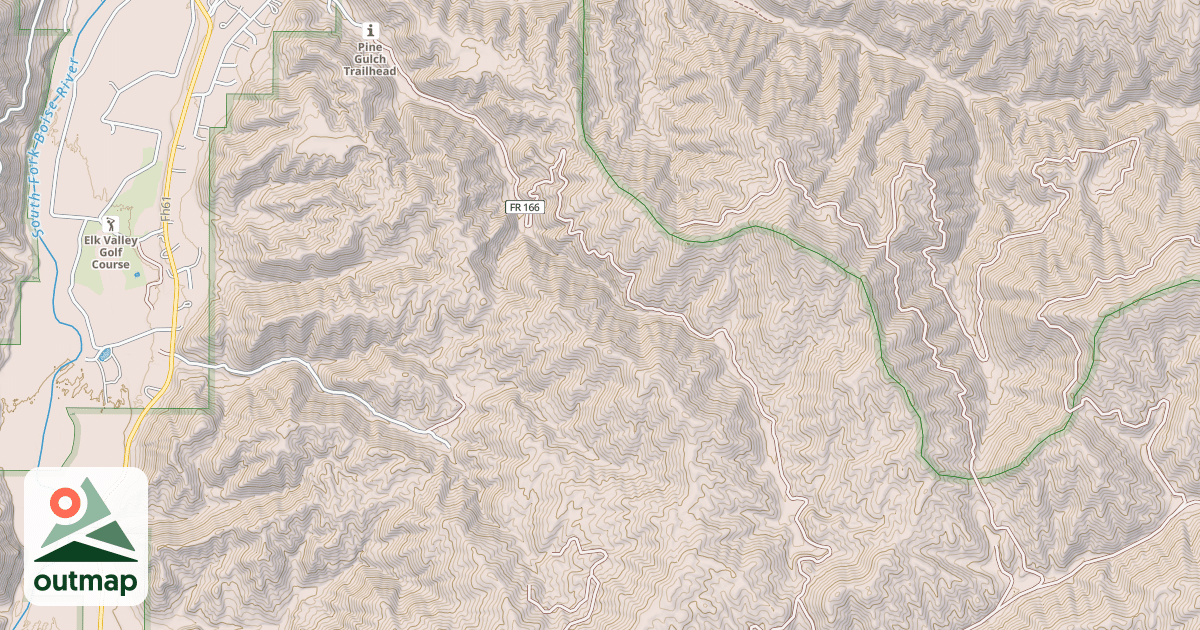 Map of PINE GULCH