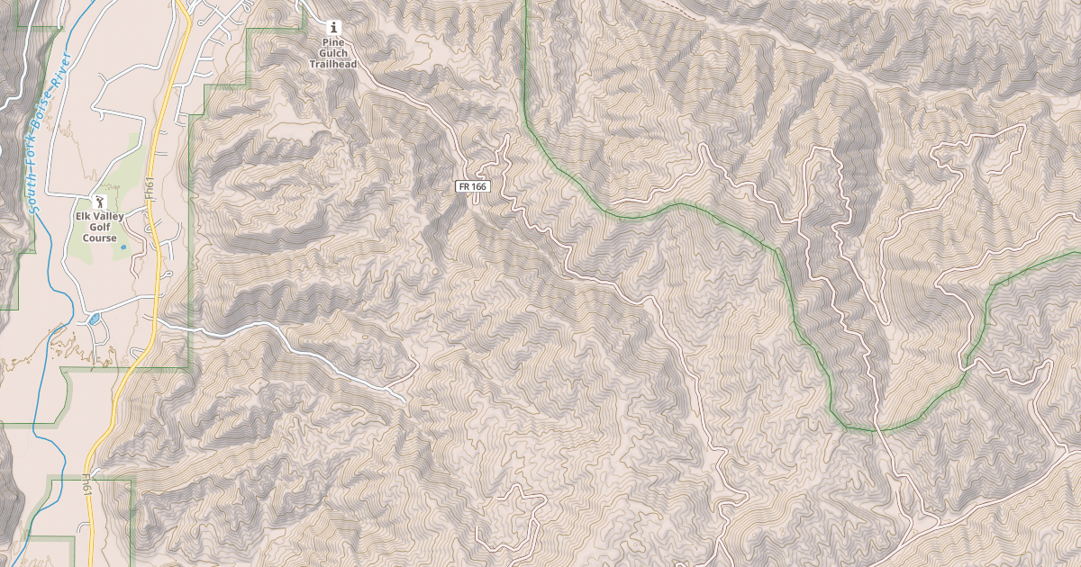 Map preview of PINE GULCH