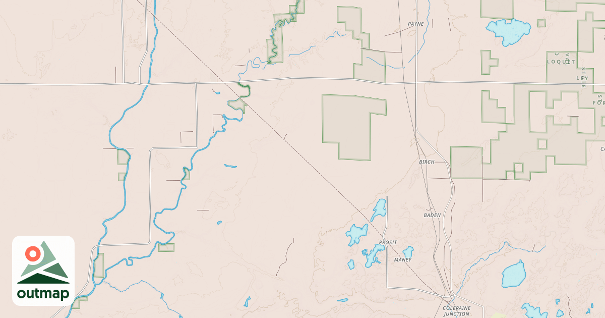 Map of Alborn-Pengilly Railroad Trail MS84.029