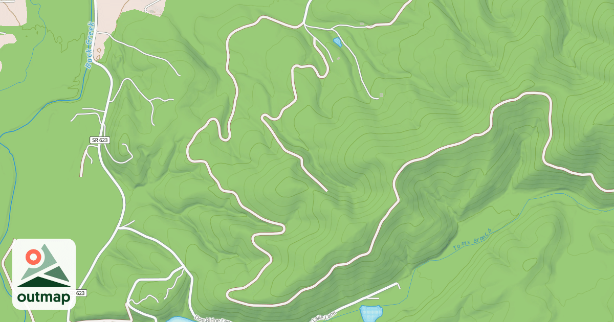 Map of TOM'S BRANCH