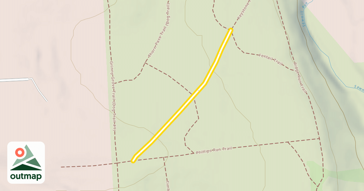 Map of Keystone Pass Trail (Dog Trail) in Butler