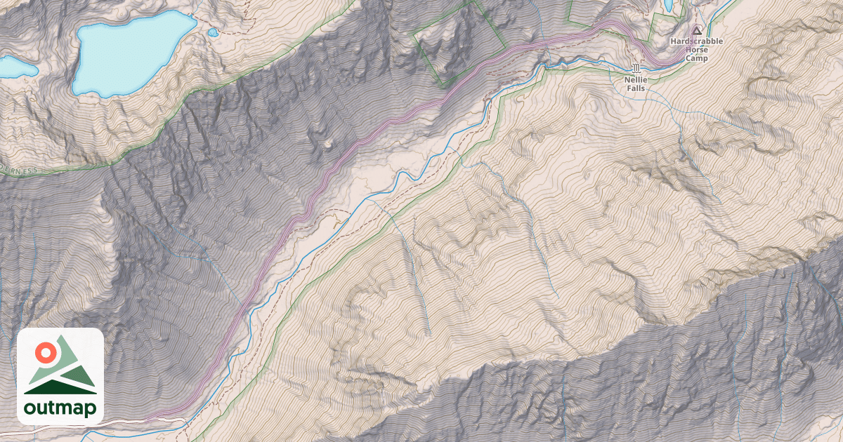 Map of Dutch Miller Gap Trail